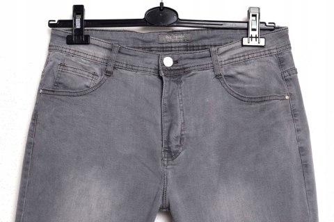 JEANSY spodnie ZGRABNE SZARE r 48/50