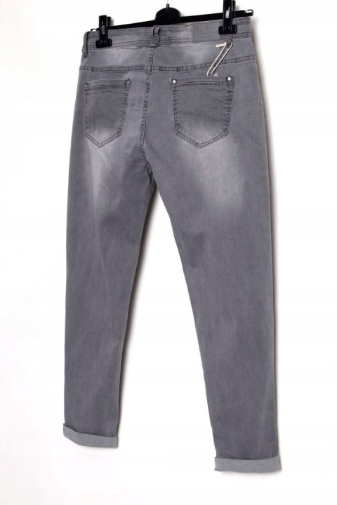 JEANSY spodnie ZGRABNE SZARE r 48/50