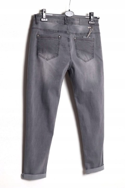 JEANSY spodnie ZGRABNE SZARE r 48/50