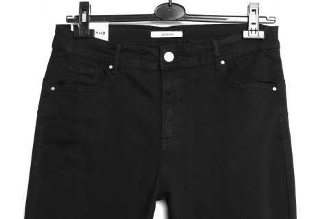 JEANSY spodnie ZGRABNE czarne PUSH UP r 46/48