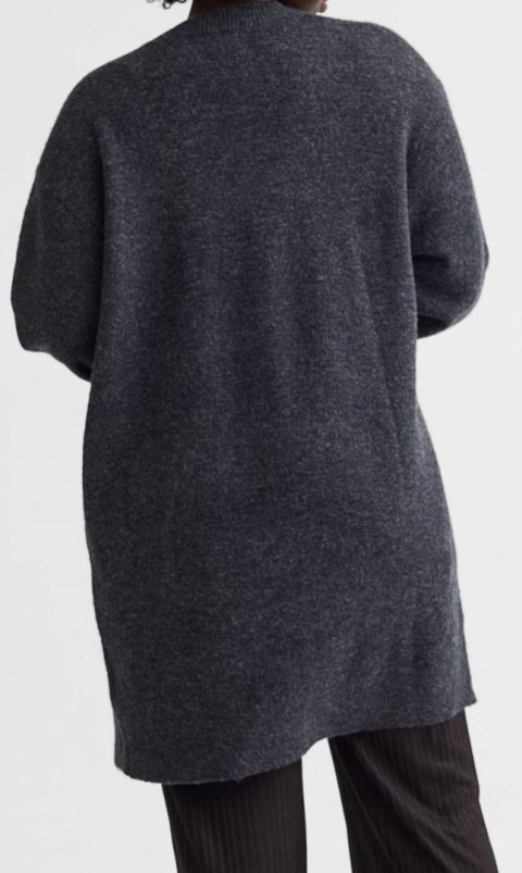 KARDIGAN oversize NARZUTKA grafitowy r 56/58