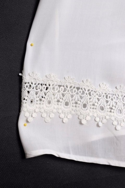 BLUZKA hafty BOHO zwiewna ECRU 48/50/52