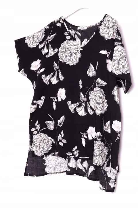 BLUZKA zwiewna KWIATY wiskoza 46/48