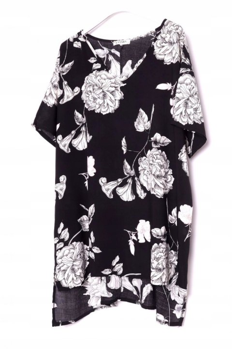 BLUZKA zwiewna KWIATY wiskoza 46/48