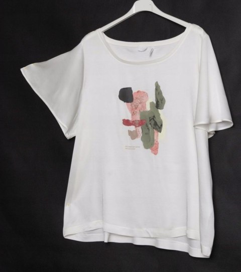 BLUZKA zwiewna OVERSIZE ecru LATO 48/50