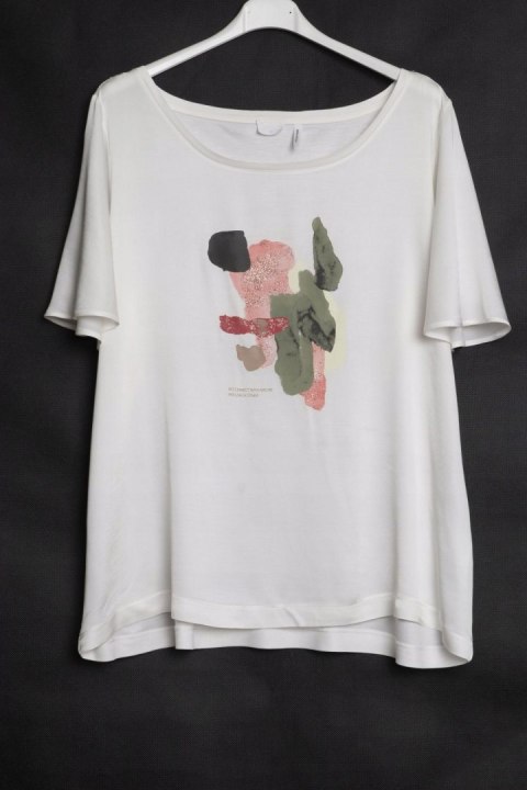 BLUZKA zwiewna OVERSIZE ecru LATO 48/50