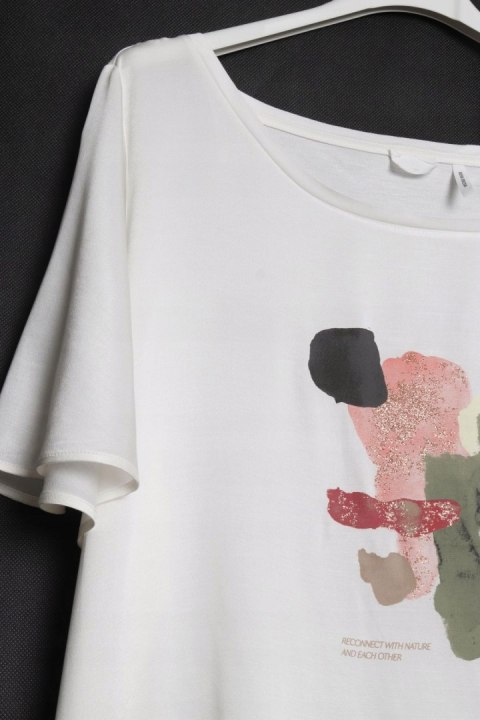 BLUZKA zwiewna OVERSIZE ecru LATO 48/50