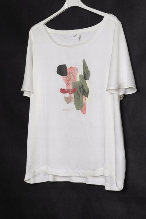 BLUZKA zwiewna OVERSIZE ecru LATO 48/50