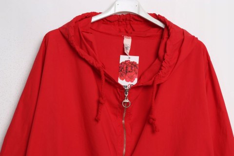 ITALY PARKA czerwona OVERSIZE narzutka 48/50/52