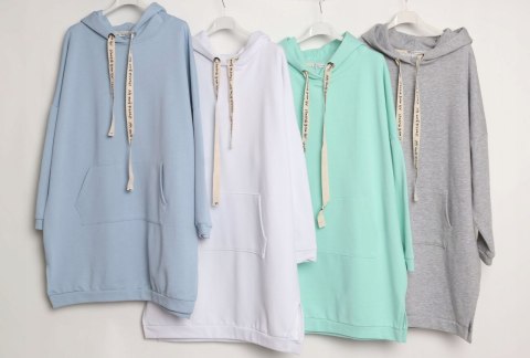 ITALY oversize TUNIKA dresowa BIAŁA 44/46/48