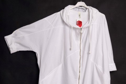 ITALY parka OVERSIZE narzutka BIAŁA 52/54/56/58