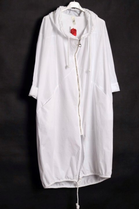 ITALY parka OVERSIZE narzutka BIAŁA 52/54/56/58