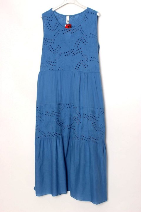 ITALY sukienka FALBANA niebieska LONG r 44/46