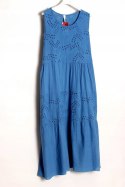 ITALY sukienka FALBANA niebieska LONG r 44/46