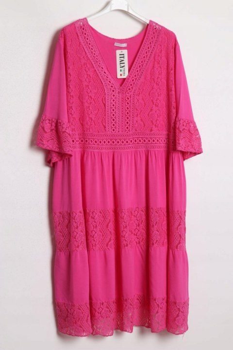 ITALY sukienka OVERSIZE FALBANA 50/52/54