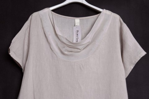 ITALY sukienka OVERSIZE trapez LEN JEDWAB 44/46