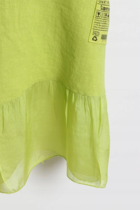 ITALY sukienka OVERSIZE trapez LEN JEDWAB 44/46