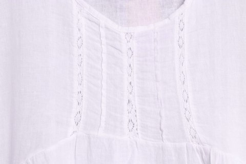 ITALY tunika LEN OVERSIZE biała 44/46