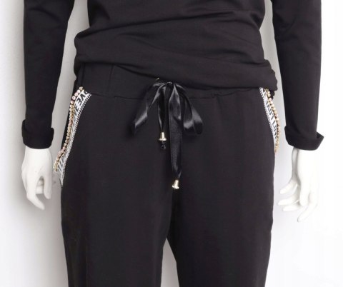 LUIZA ITALY oversize DRES napisy cyrkonie r 46