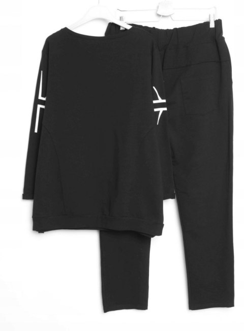 LUIZZA ITALY oversize DRES napisy cyrkonie r 46