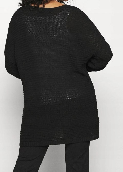 MISSGVIDED swetrowa CZERŃ dekolt V 46/48