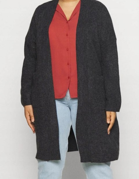 PIECES kardigan NARZUTKA grafitowy r 50/52/54