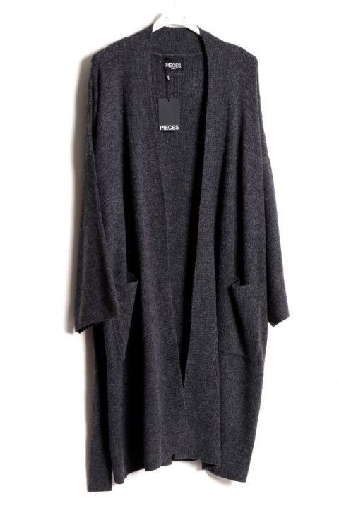PIECES kardigan NARZUTKA grafitowy r 50/52/54