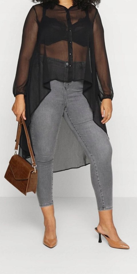 SIMPLY BE narzutka KOSZULOWA mgiełka r 48/50/52