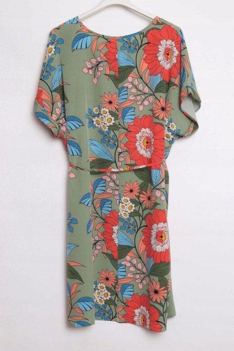 SUKIENKA OVERSIZE zwiewna KWIATY 48/50/52