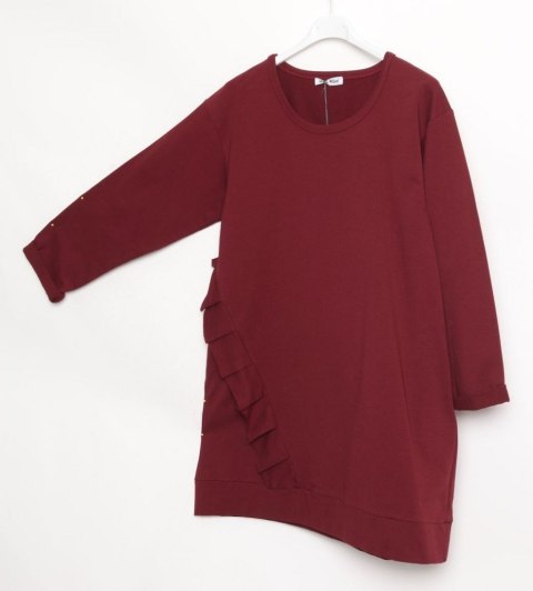 TUNIKA oversize JERSEY bordowa r 44/46