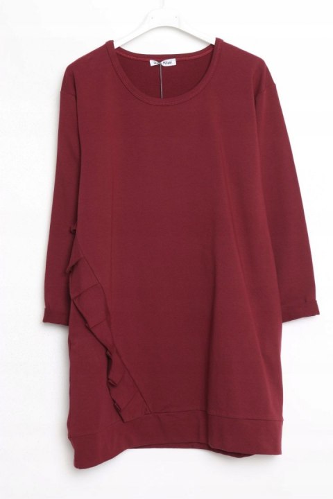 TUNIKA oversize JERSEY bordowa r 44/46