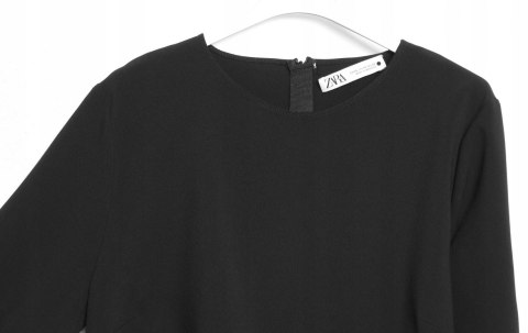 ZARA sukienka KOKTAJLOWA czerń LONG r XL 40/42