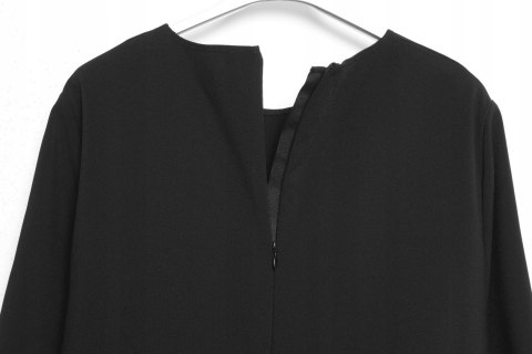 ZARA sukienka KOKTAJLOWA czerń LONG r XL 40/42