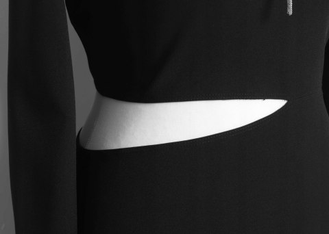 ZARA sukienka KOKTAJLOWA czerń LONG r XL 40/42