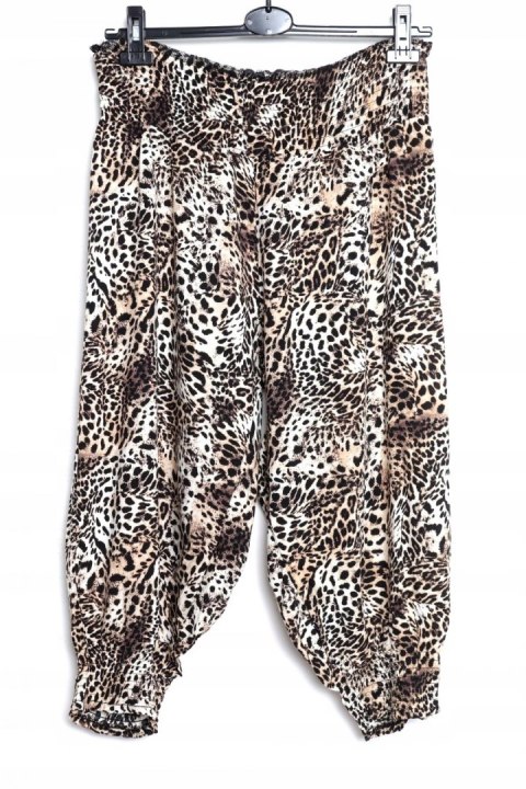 ALLADTNKI spodnie ZWIEWNE panterka rybaczki r 52