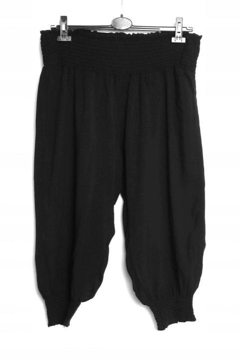 ALLADYNKI spodnie ZWIEWNE czerń rybaczki r 56