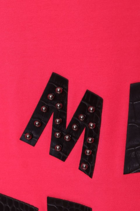 BLUZKA oversize NAPISY koralowa 44/46