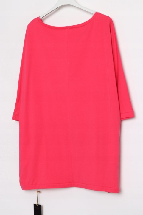 BLUZKA oversize NAPISY koralowa 44/46