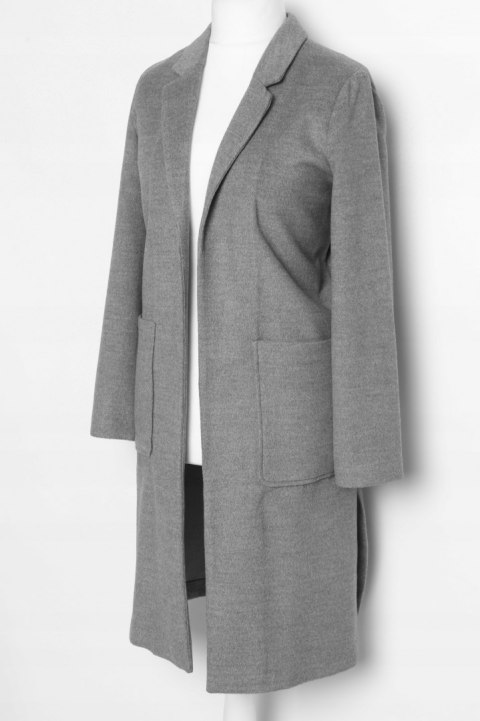 H&M szary melanż PŁASZCZ wiosna r 40/42