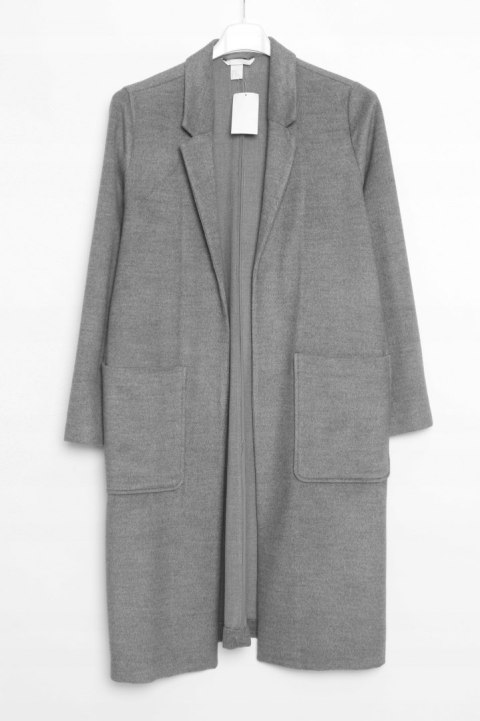 H&M szary melanż PŁASZCZ wiosna r 40/42