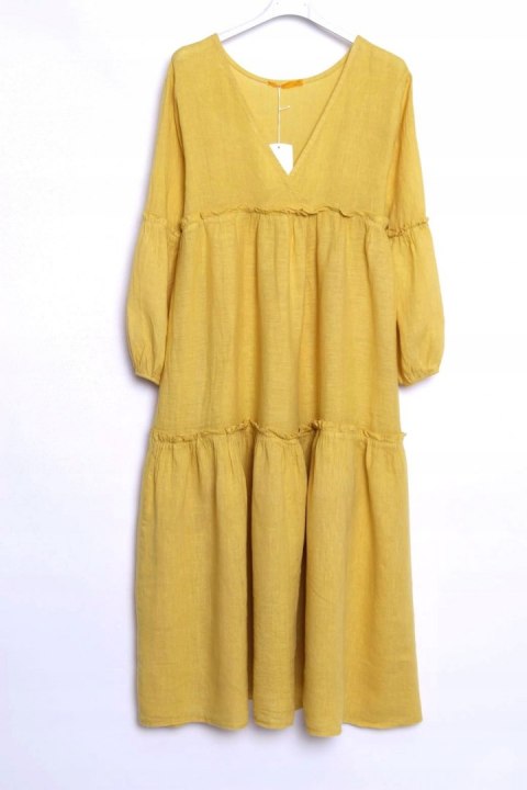 ITALY sukienka LEN oversize BOHO r 38/40