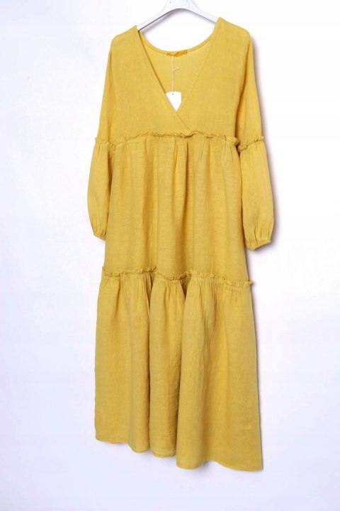 ITALY sukienka LEN oversize BOHO r 38/40