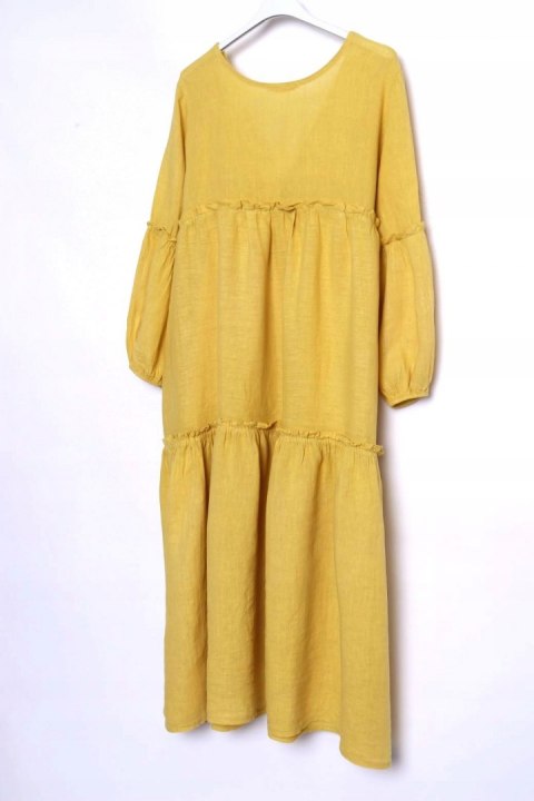 ITALY sukienka LEN oversize BOHO r 38/40