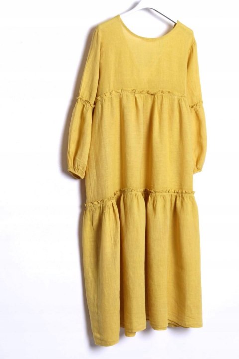 ITALY sukienka LEN oversize BOHO r 38/40