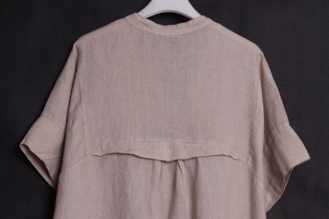 ITALY sukienka OVERSIZE beżowa LEN 44/46