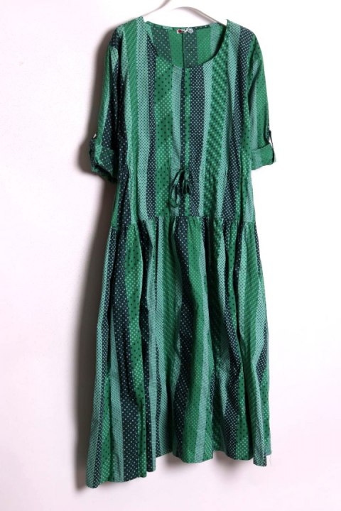 ITALY sukienka OVERSIZE zielona 44/46