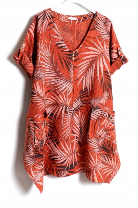 ITALY tunika LEN OVERSIZE 46/48/50/52