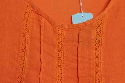 ITALY tunika LEN OVERSIZE pomarańczowa 42/44/46