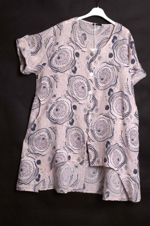 ITALY tunika SZMIZJERKA len OVERSIZE r 48/50/52/54