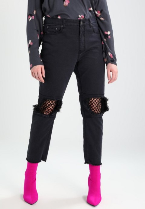 JEANS podarciuchy CZERŃ DENIM r 48/50